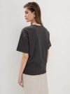Oversize футболка с контрастным принтом из 100% хлопка