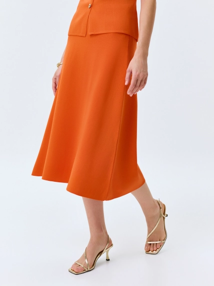 Вязаная юбка миди