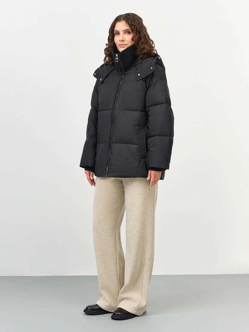 Куртка из нейлона с метализированным эффектом