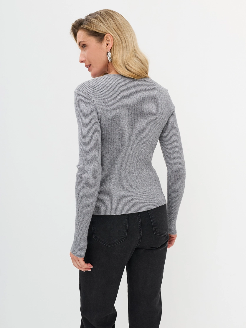 Джемпер slim fit с деликатным люрексом