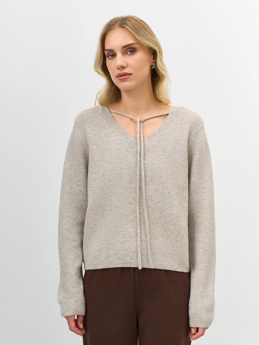 Джемпер с мерцающим люрексом 