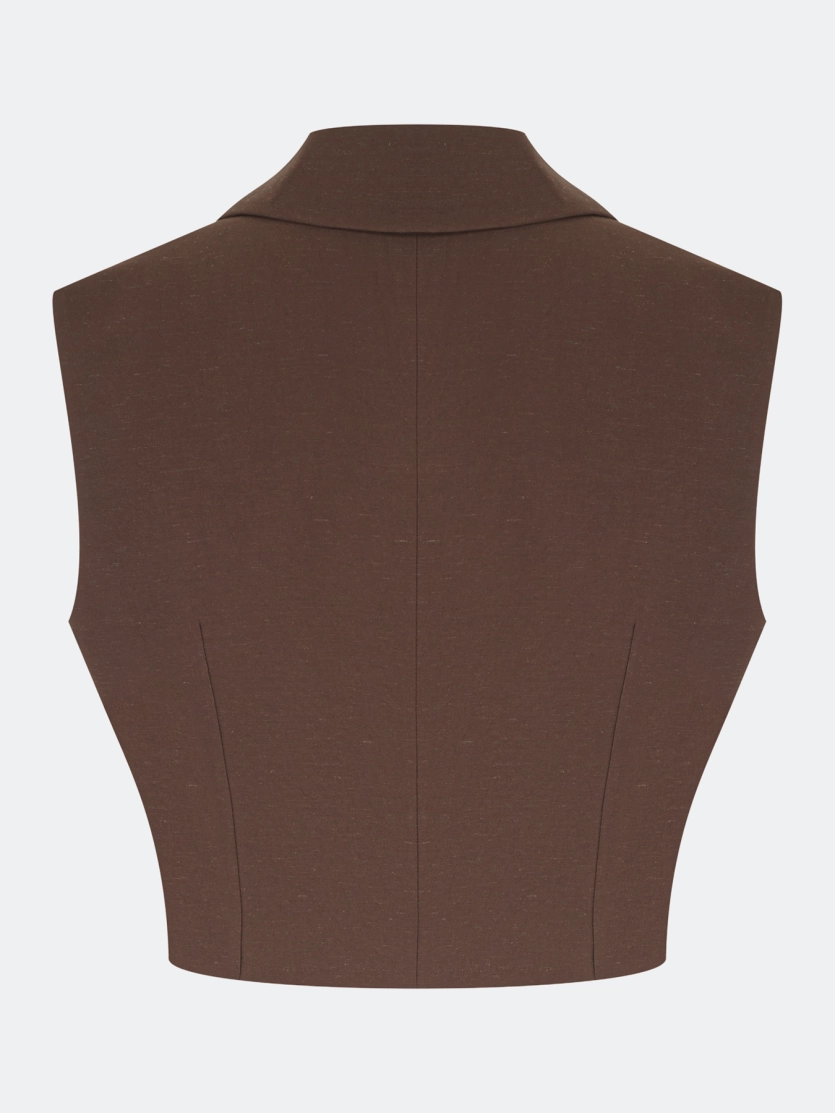 Укороченный жилет из вискозы