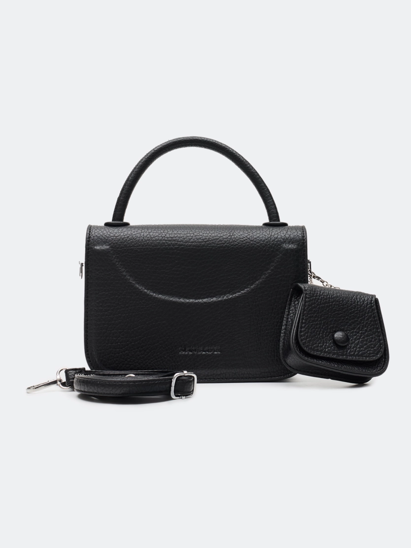 Комплект: сумка кросс-боди и косметичка-брелок