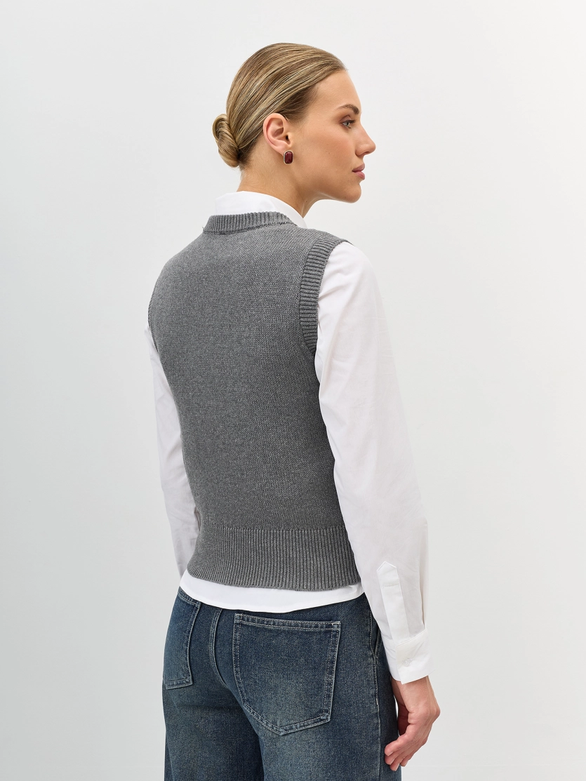 Жилет с узором аргайл