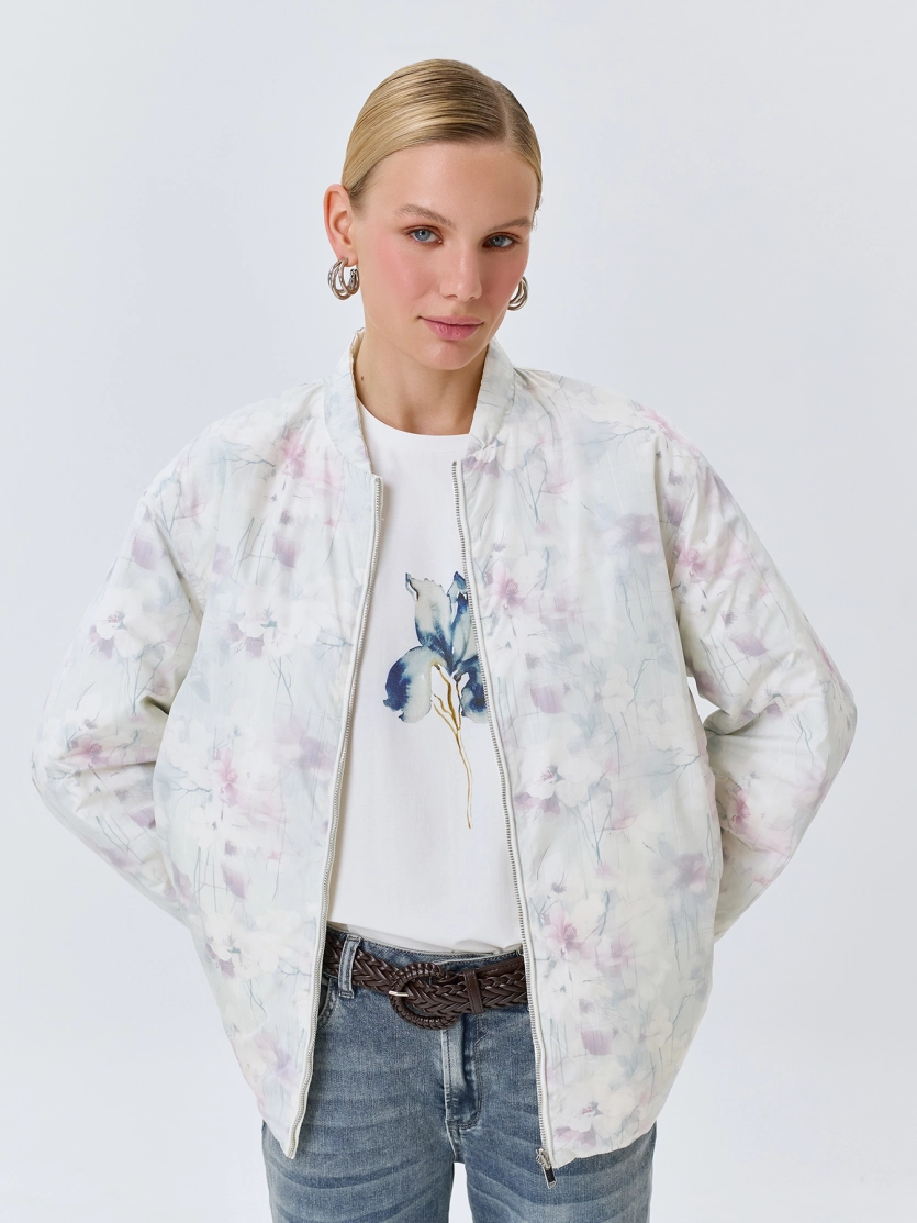 Двусторонняя куртка с флоральным принтом
