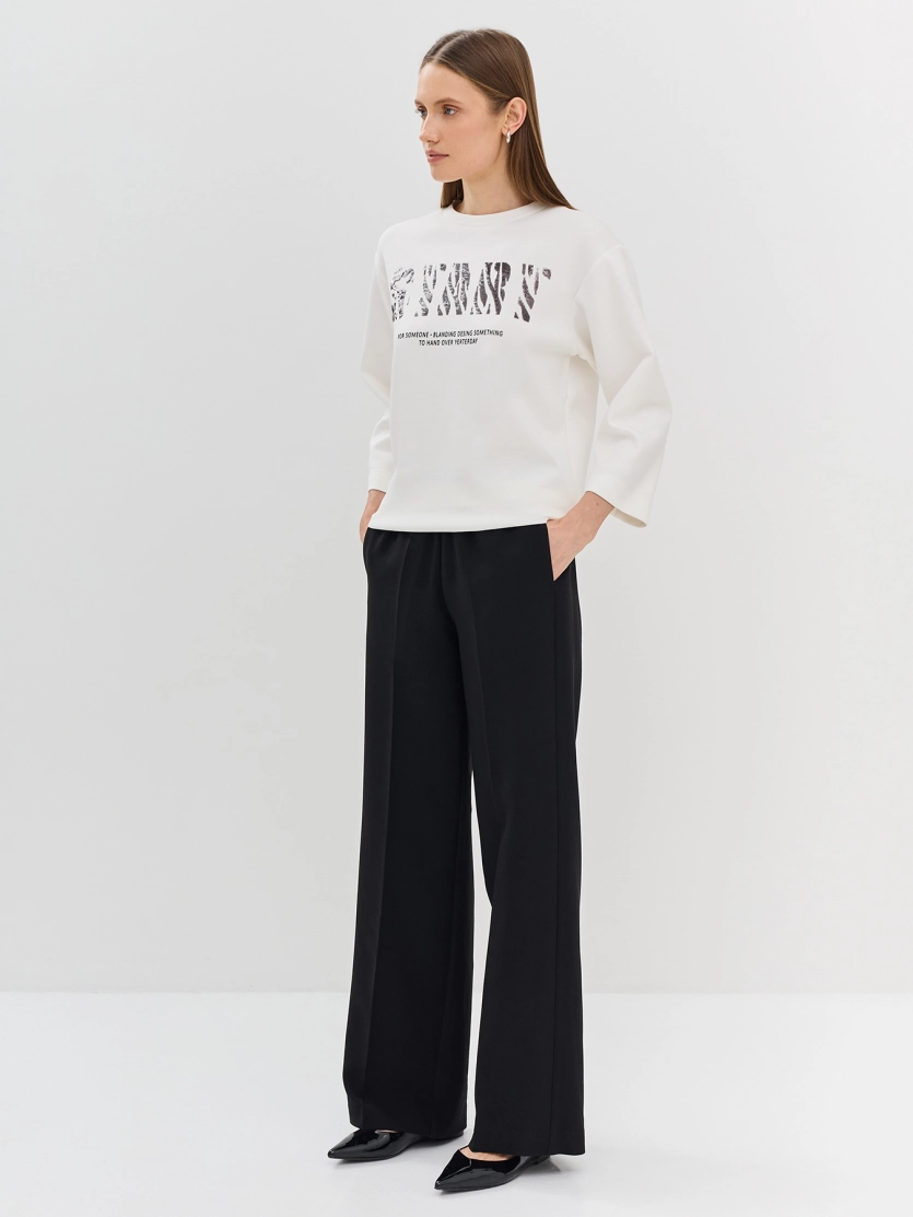 Брюки прямого кроя со стрелками