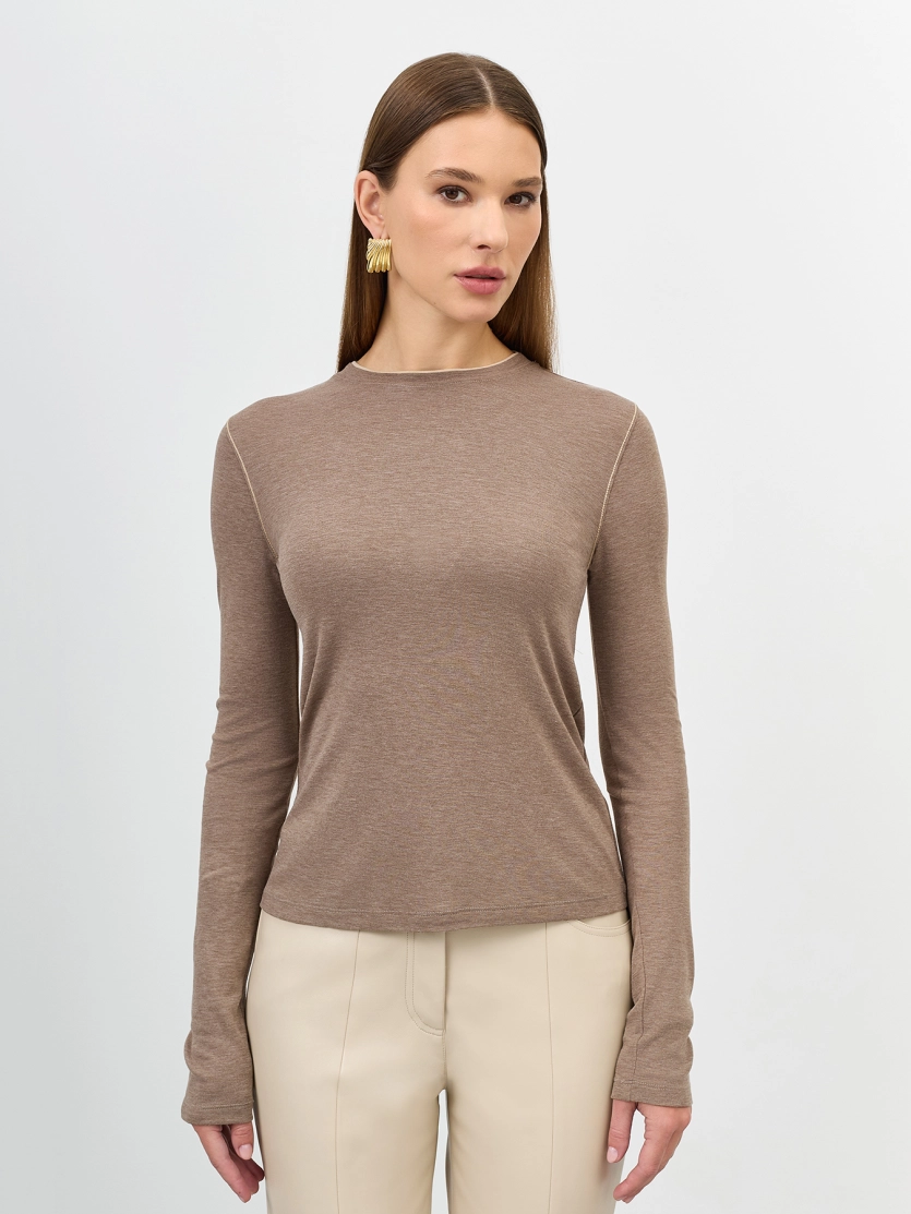 Тонкий лонгслив из модала