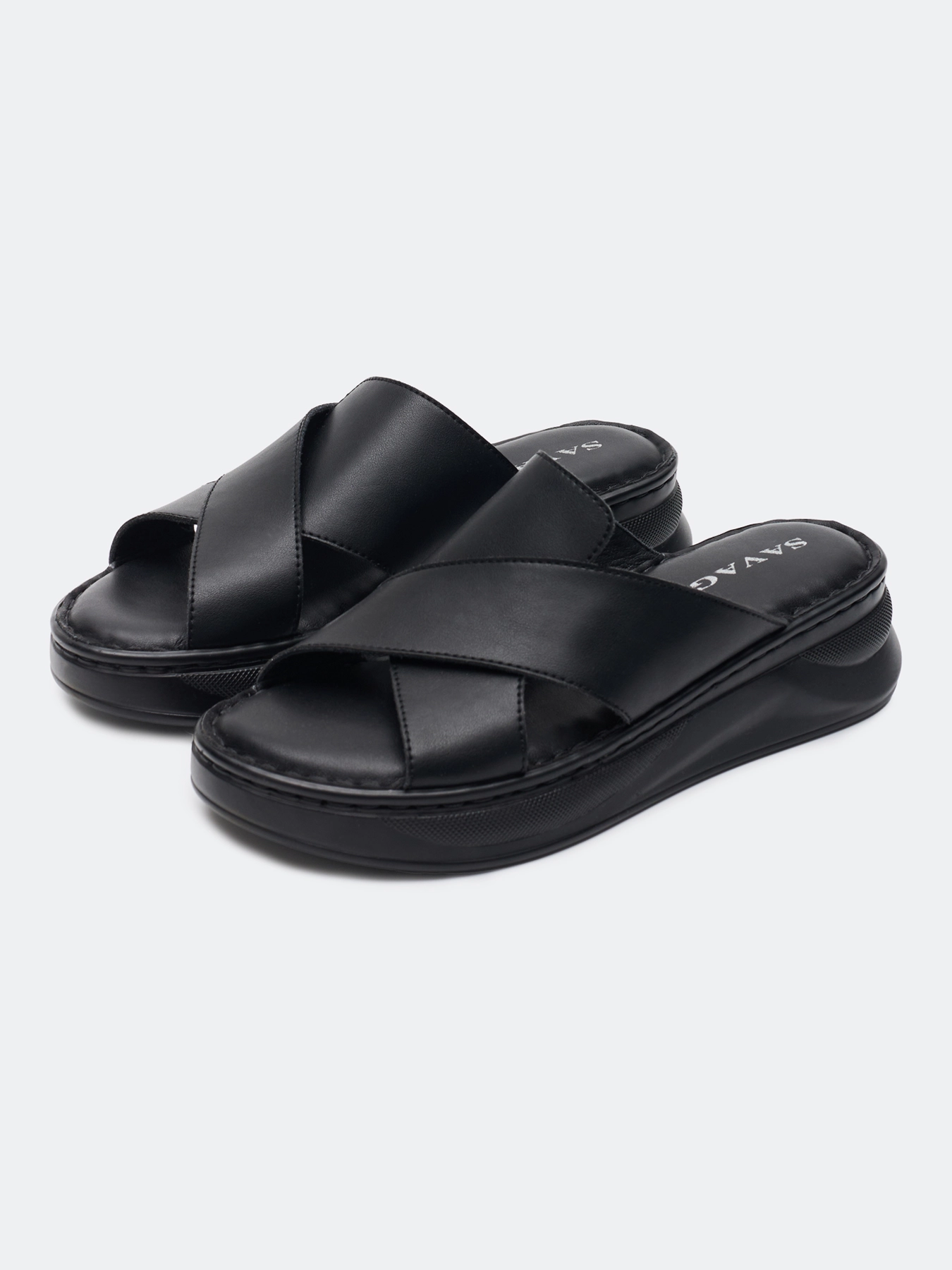 Кожаные сабо на высокой подошве SAVAGE