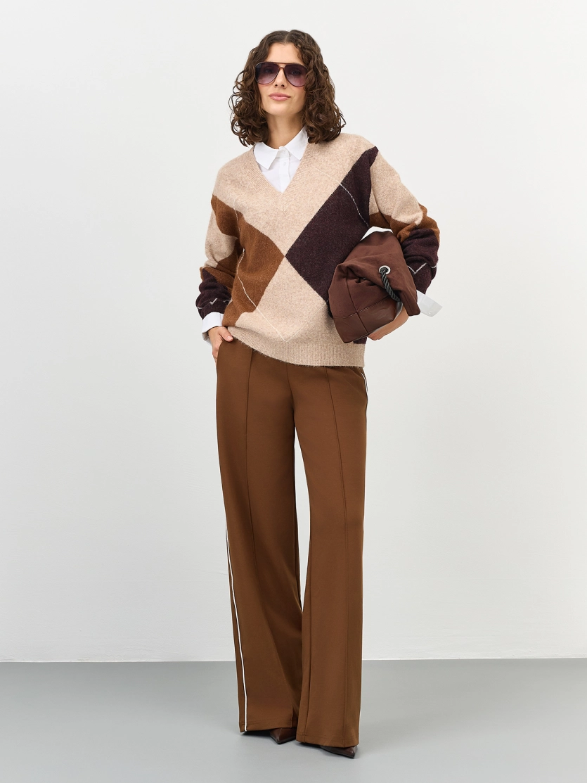 Свитер с узором "аргайл"