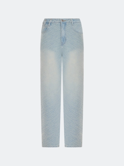 Джинсы из фактурного денима