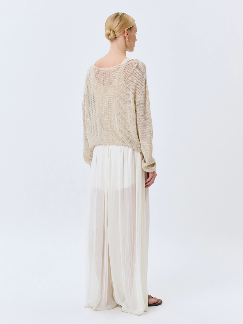 Свободные полупрозрачные брюки 