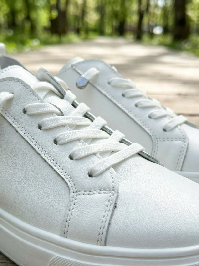 Базовые кеды из натуральной кожи