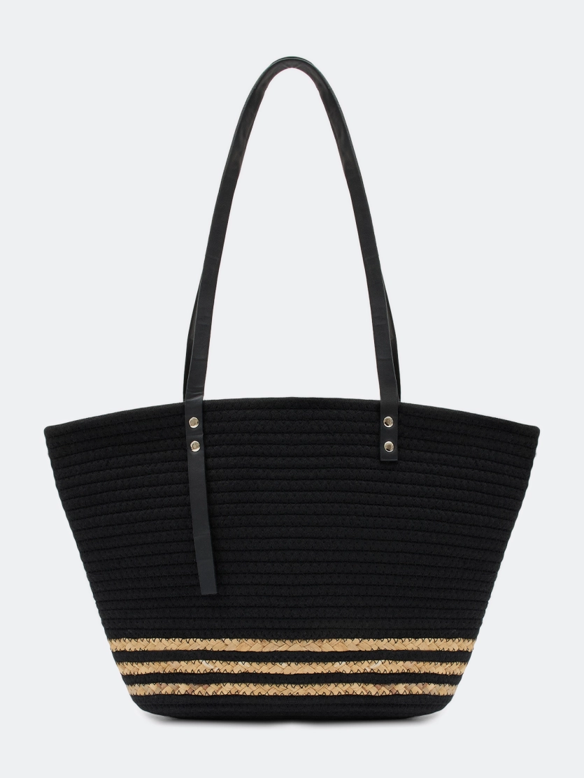 Сумка-шоппер из рафии