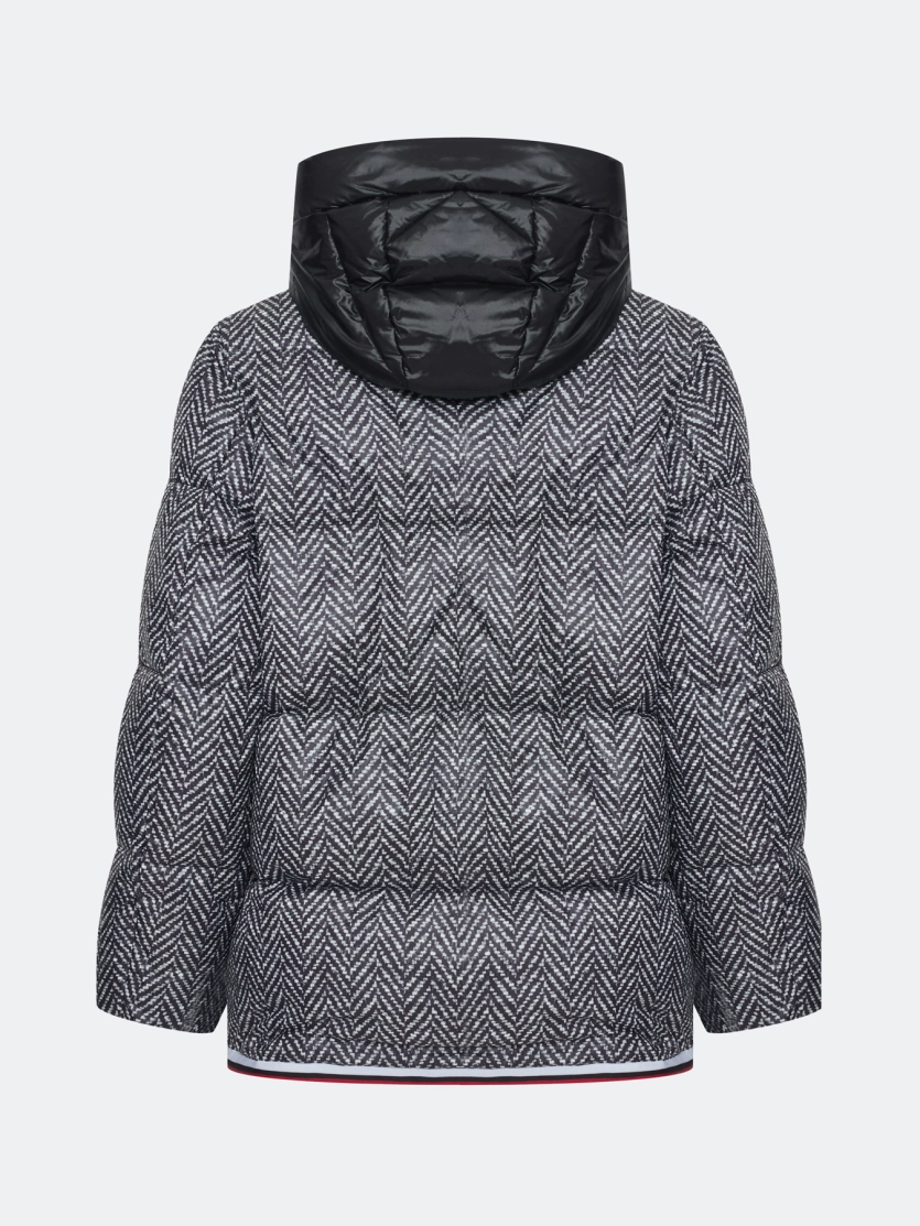 Комбинированная  куртка с принтом