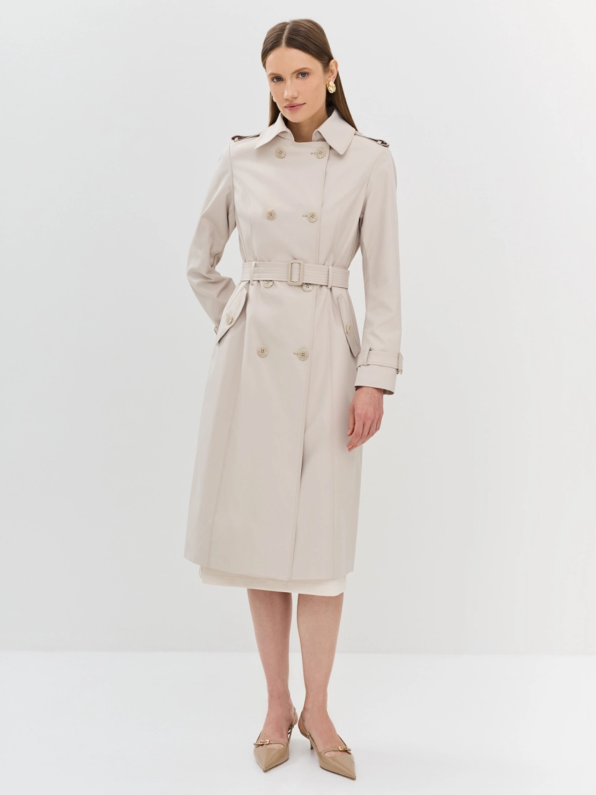 Классический двубортный тренч