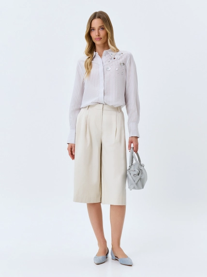 Блузка в полоску из тенселя