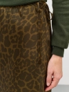 Сатиновая юбка с анималистичным принтом