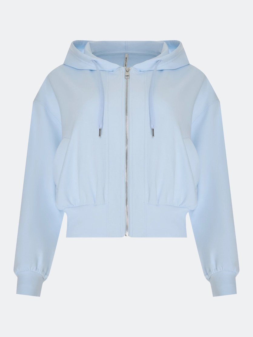 Укороченное худи на молнии