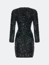 Платье-мини с искрящимися пайетками