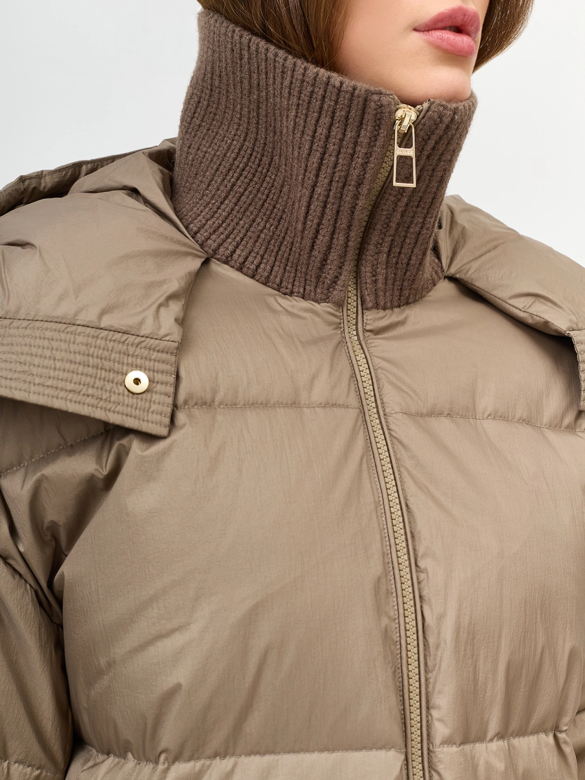 Куртка из нейлона с метализированным эффектом