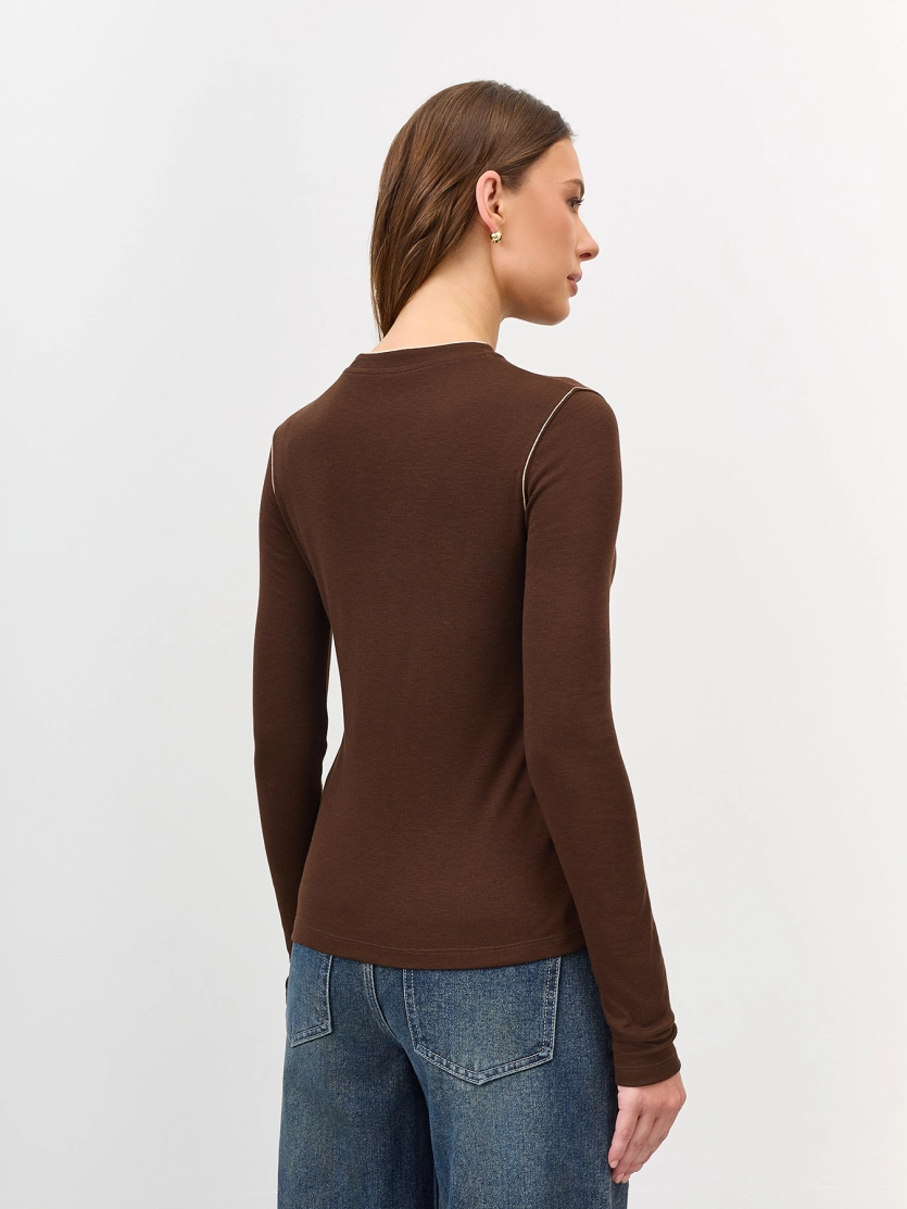 Тонкий лонгслив из модала