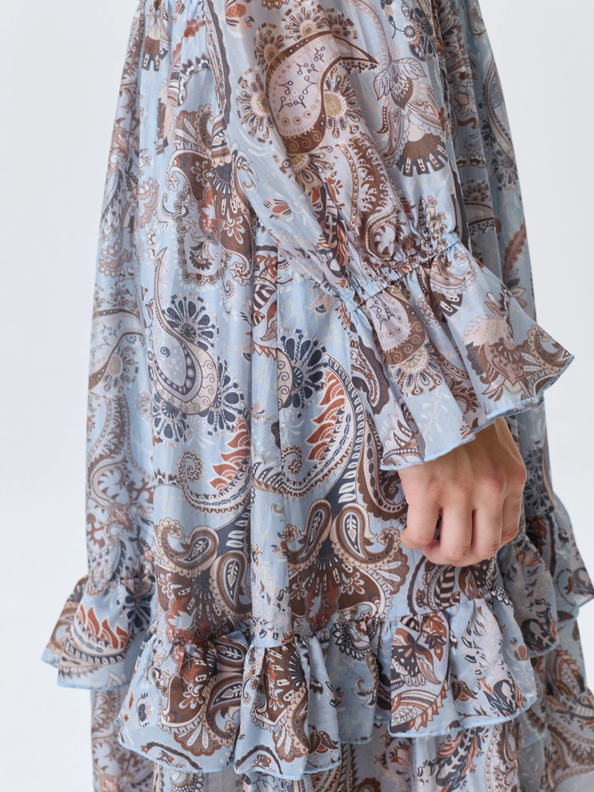 Платье с принтом в стиле "Бохо"