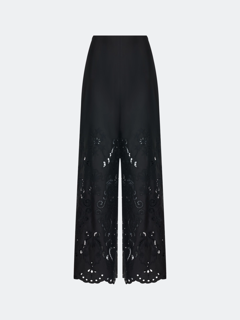 Ажурные брюки с купонной вышивкой