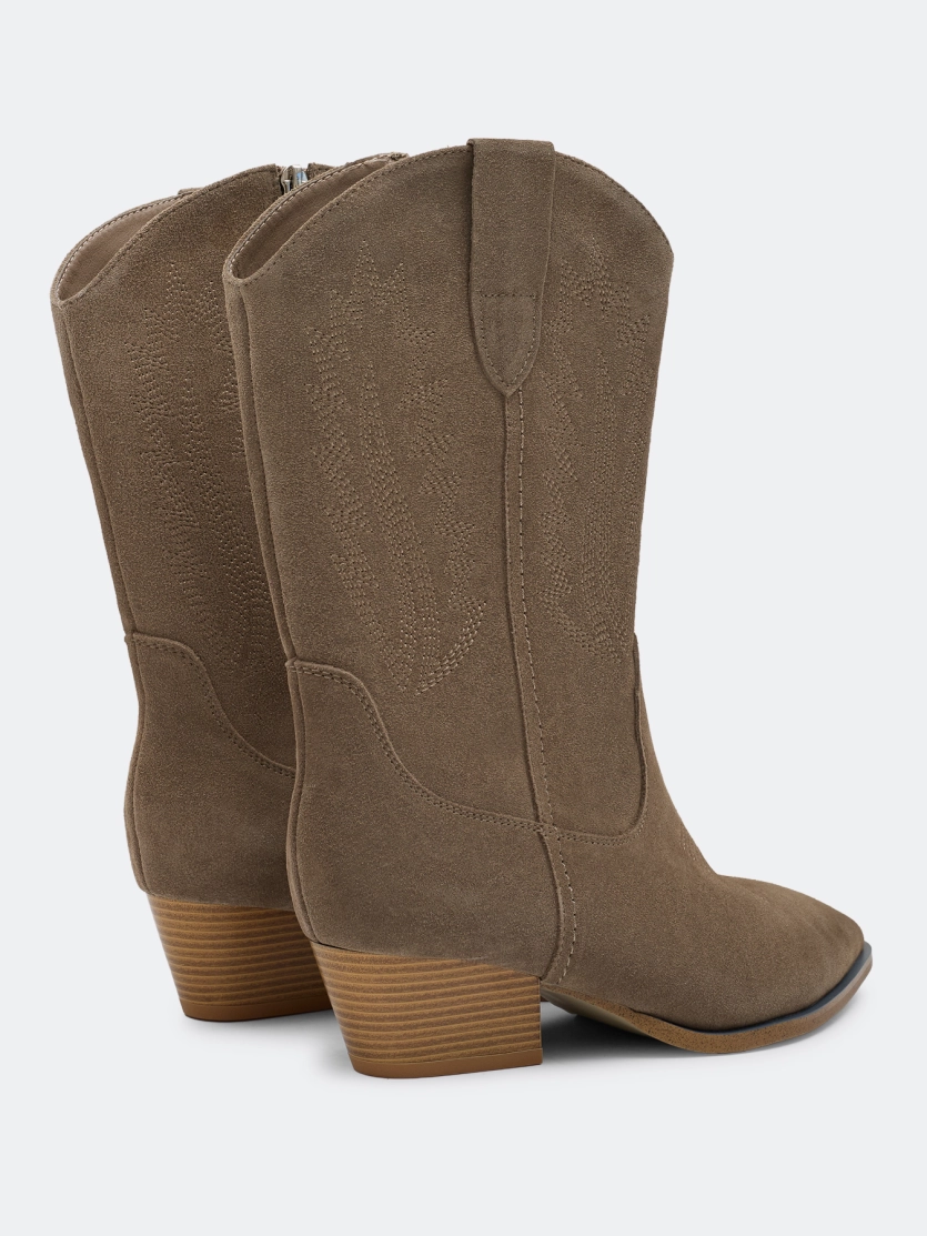 Сапоги-казаки из натуральной замши