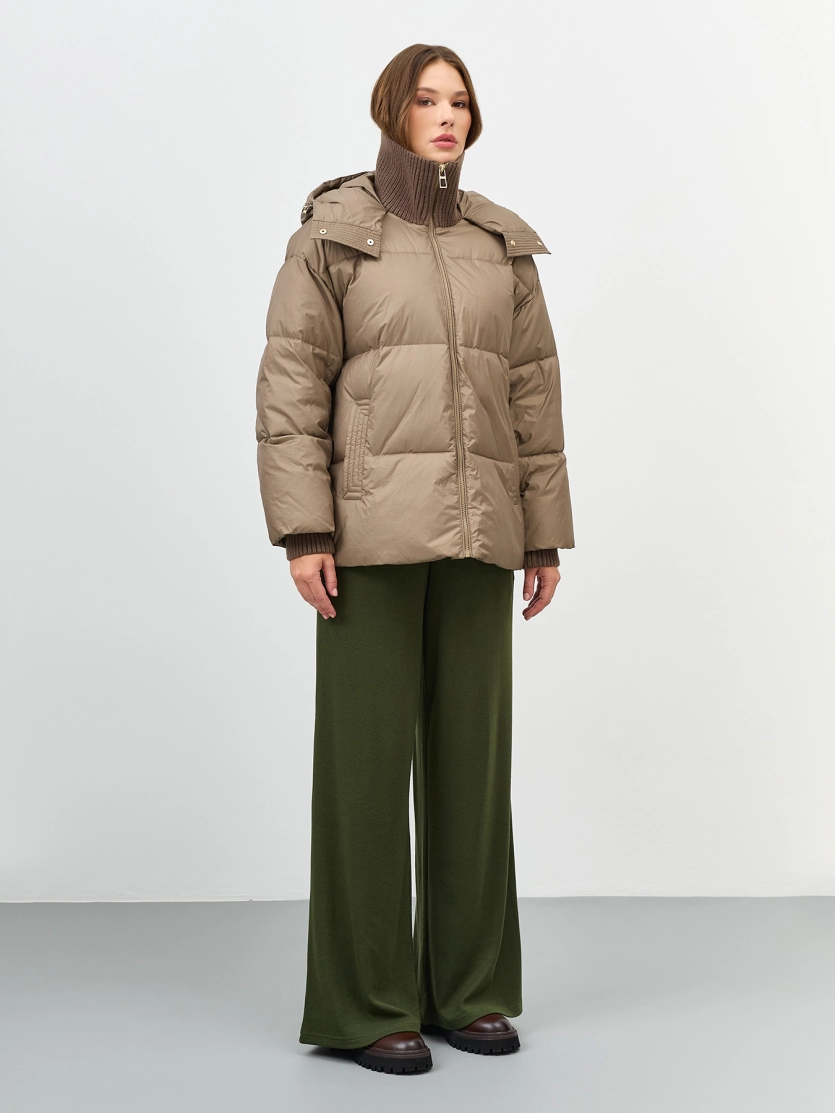 Куртка из нейлона с метализированным эффектом