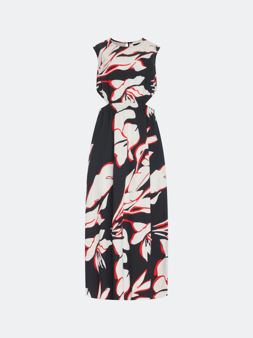 Платье с акцентными вырезами 