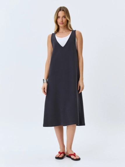 Комбинированное трикотажное платье