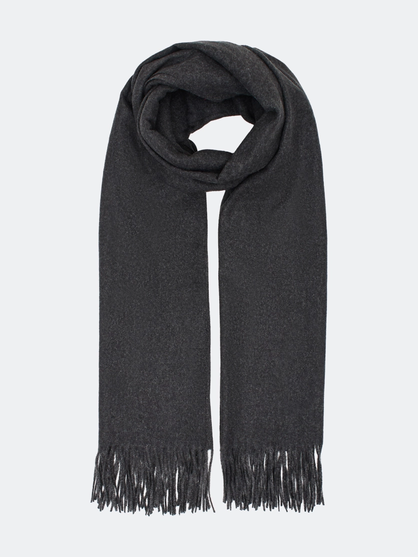 Графитовый палантин с шерстью