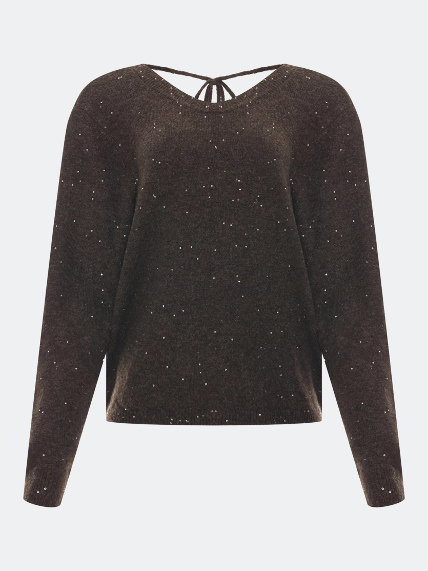 Джемпер с мерцающим люрексом 