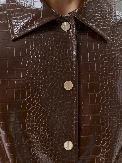 Жакет из фактурной искусственной кожи 