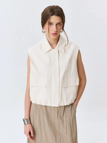 Свободный жилет из 100% хлопка