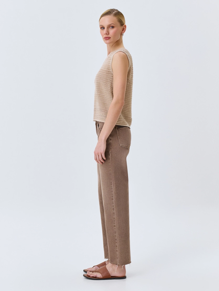 Ажурный топ с люрексом