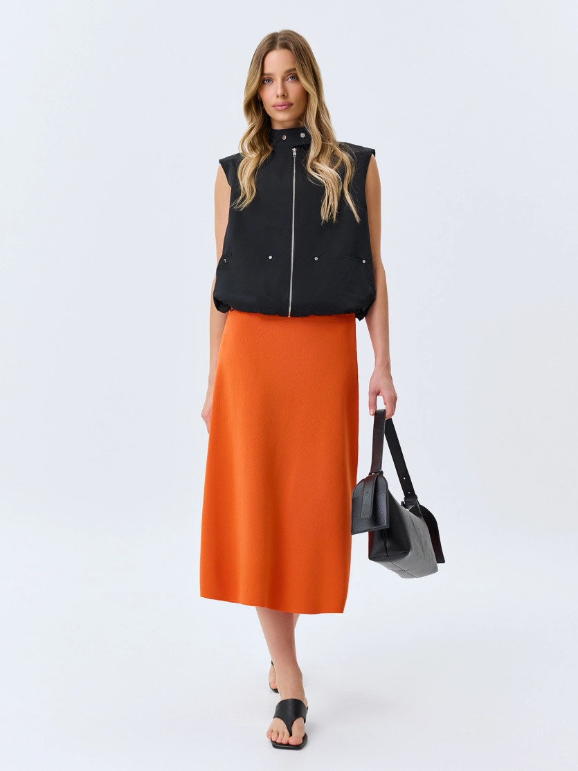 Вязаная юбка миди