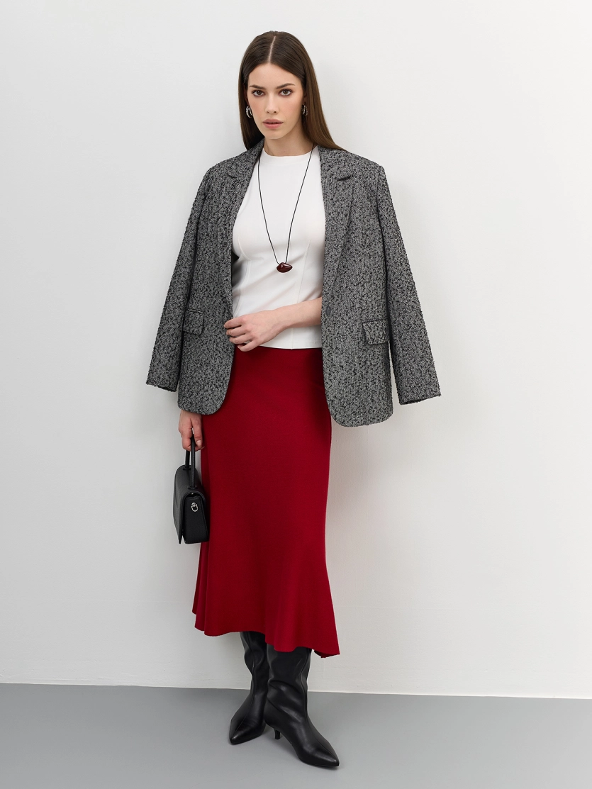 Вязаная юбка-макси