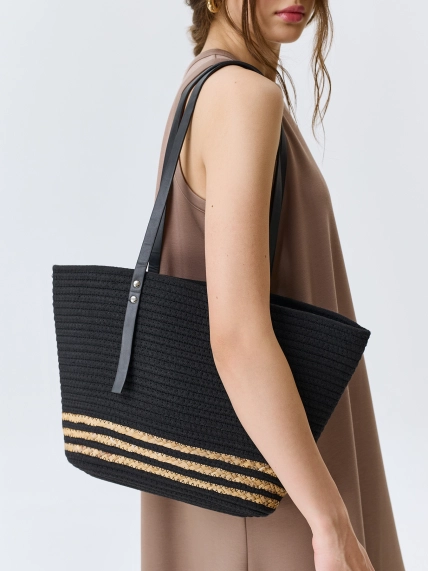 Сумка-шоппер из рафии