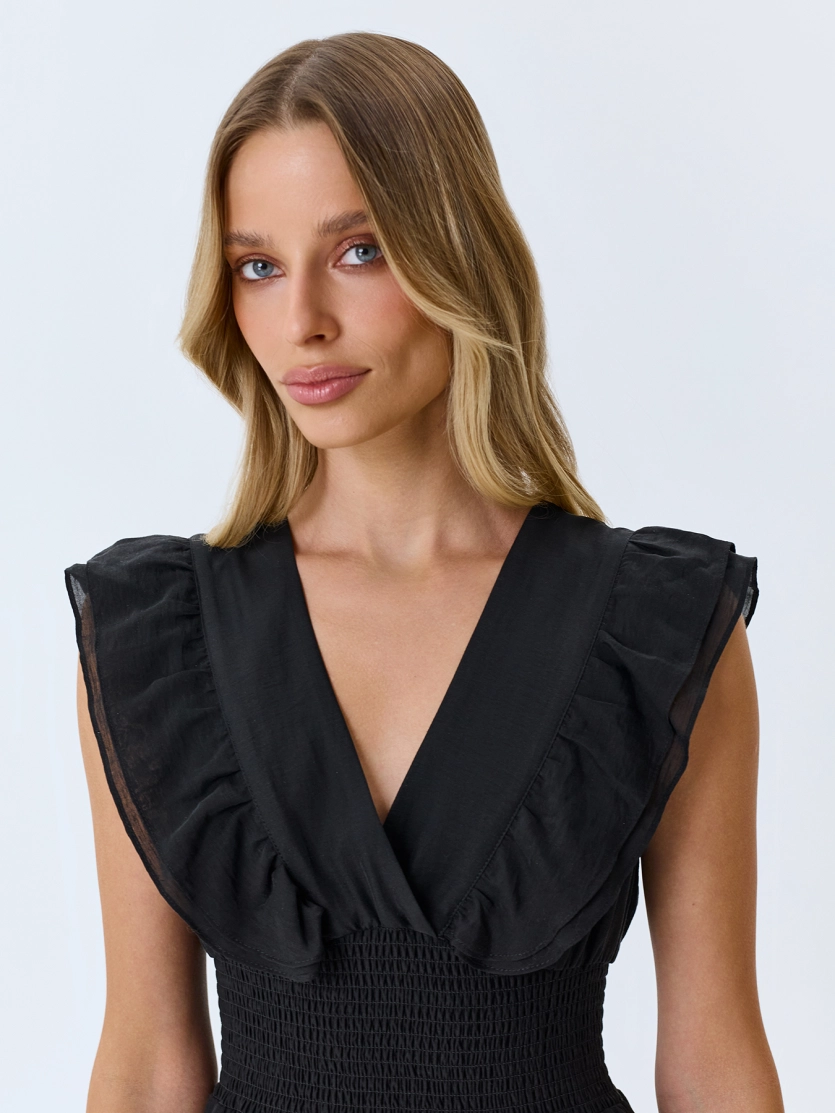 Платье с оборками из лиоцелла