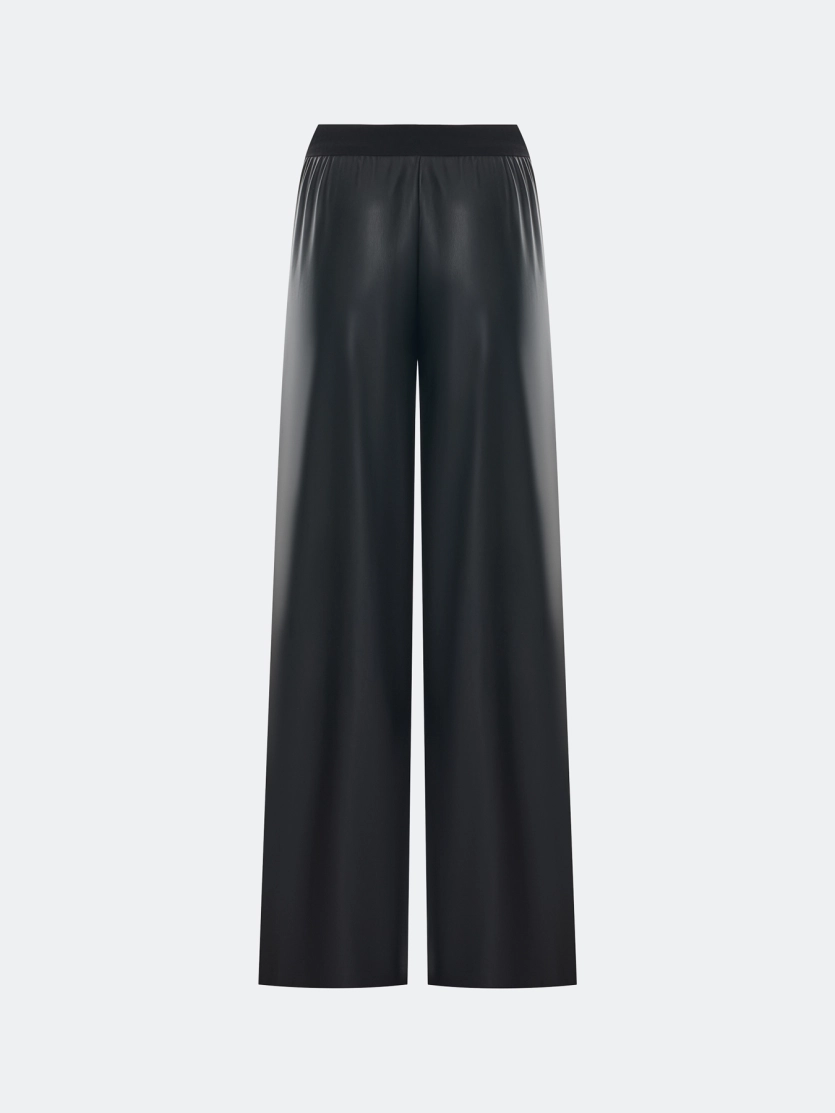 Брюки палаццо из экокожи