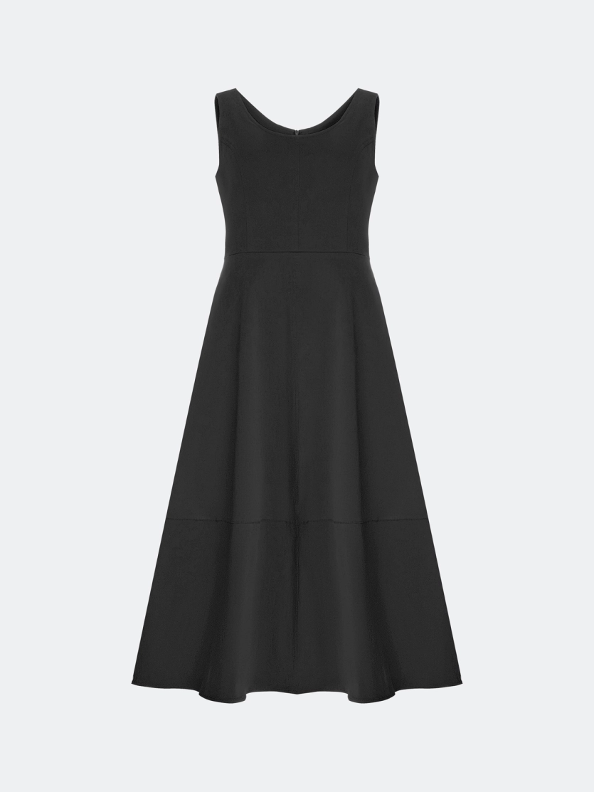 Хлопковое платье-миди