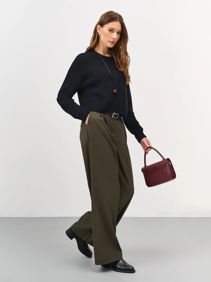 Укороченный джемпер с люрексом