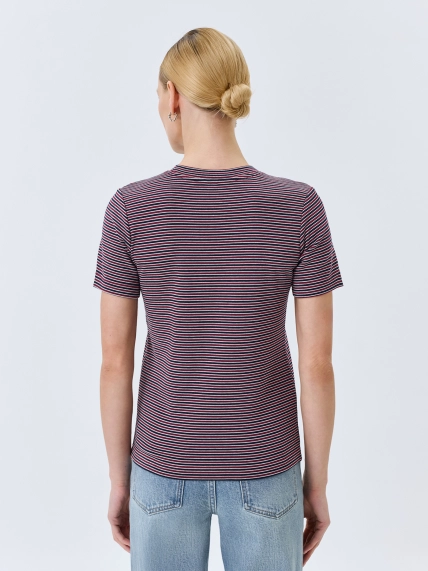 Приталенная футболка в полоску