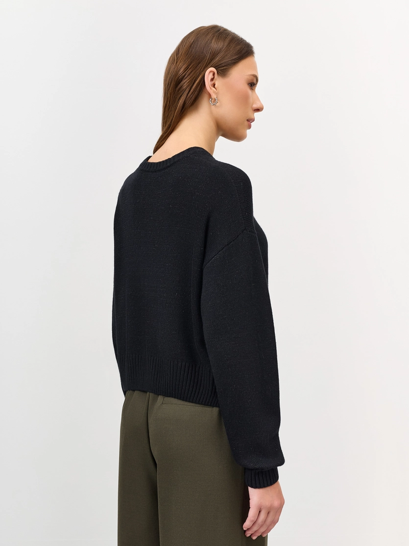 Укороченный джемпер с люрексом