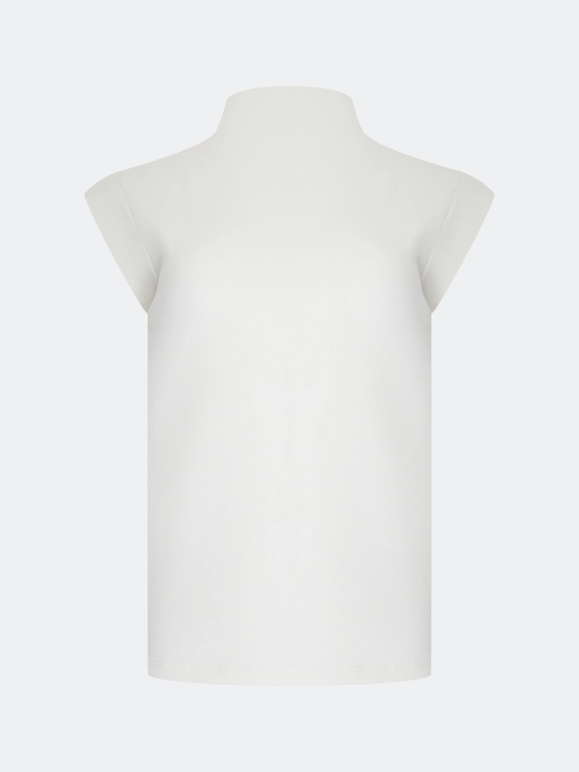 Топ с воротником стойкой