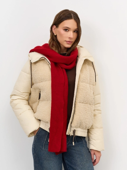 Комбинированная куртка с искуственным мехом