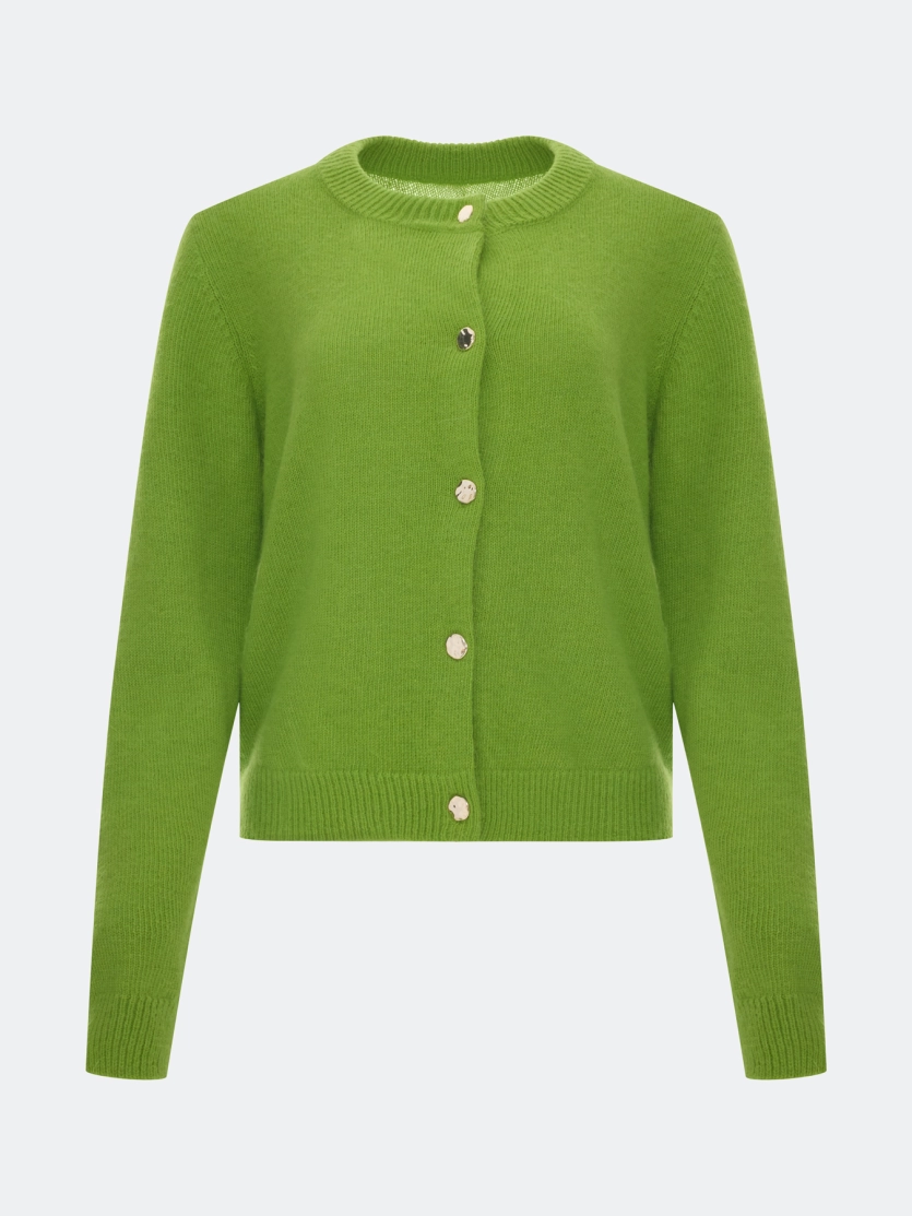 Яркий кардиган с ангорой