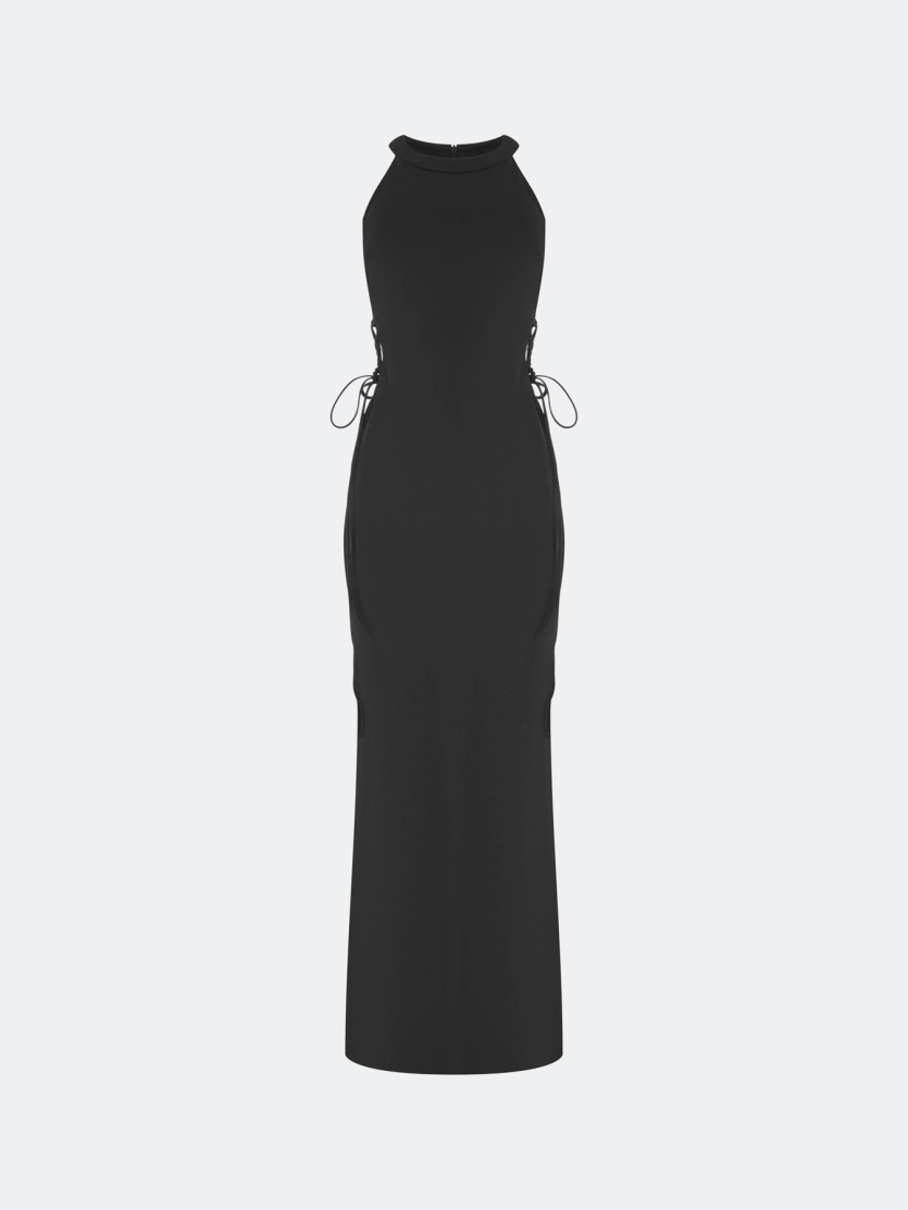 Приталенное платье с акцентными вырезами