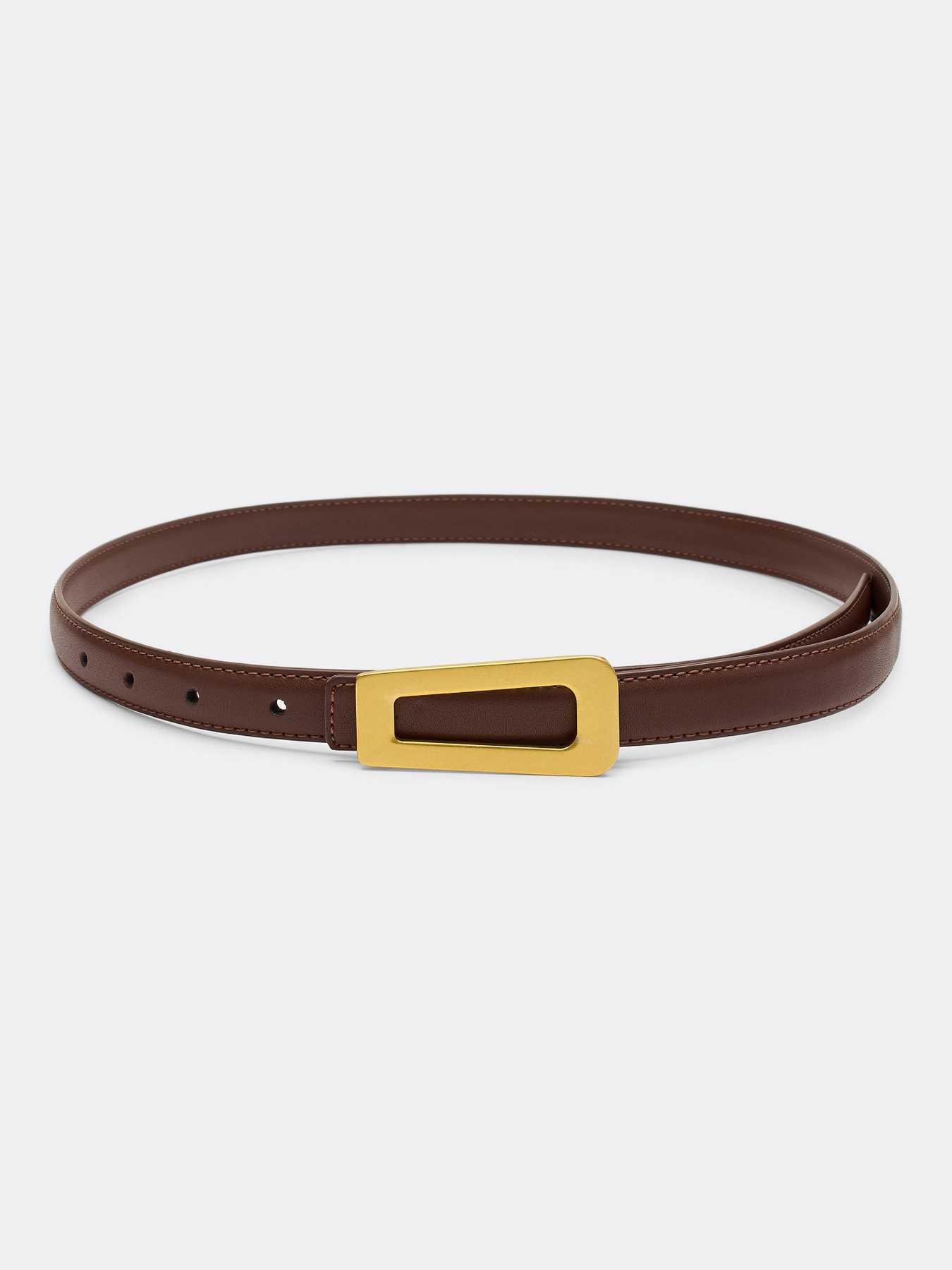 Кожаный ремень с прямоугольной пряжкой SAVAGE